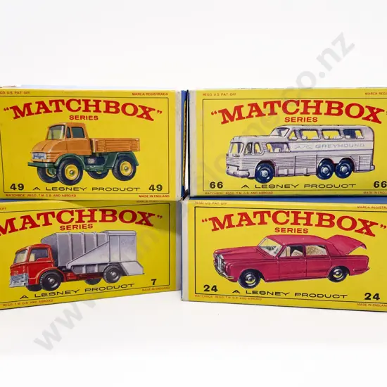 Four Boxed Matchbox Early Issue 1-75 Models