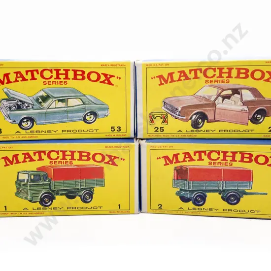 Four Boxed Matchbox Early Issue 1-75 Models