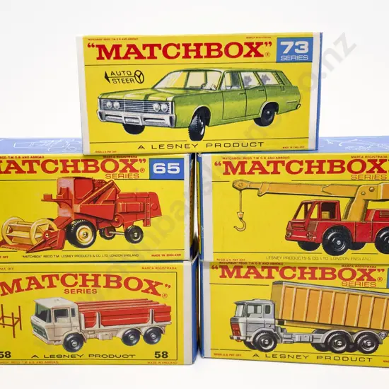 Five Boxed Matchbox Early Issue 1-75 Models