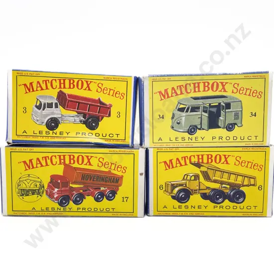 Four Boxed Matchbox Early Issue 1-75 Models