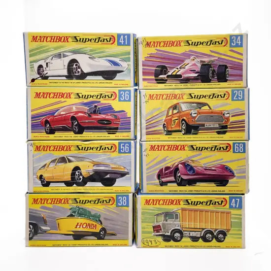 Eight Boxed Matchbox 1-75 Superfast Models