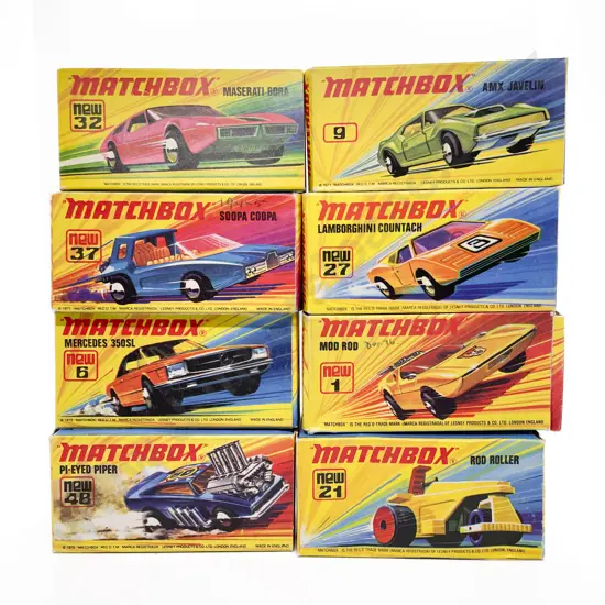 Eight Boxed Matchbox 1-75 Superfast Models