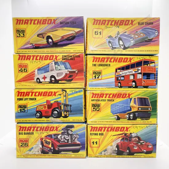 Eight Boxed Matchbox 1-75 Superfast Models