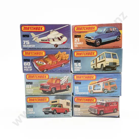 Eight Boxed Matchbox 1-75 Superfast Models