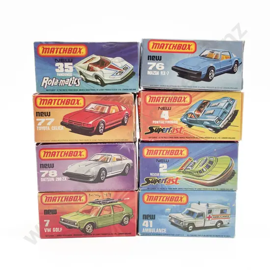 Eight Boxed Matchbox 1-75 Superfast Models