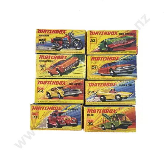 Eight Boxed Matchbox 1-75 Superfast Models