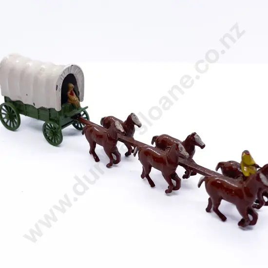 Lesney Matchbox Miniature Covered Wagon and Horse Team