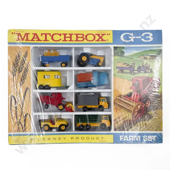 Matchbox C1968 Boxed Gift Set G-3 Farm Set with original shipping sleeve