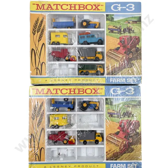 Matchbox C1968 Boxed Gift Set G-3 Farm Set x2 incomplete