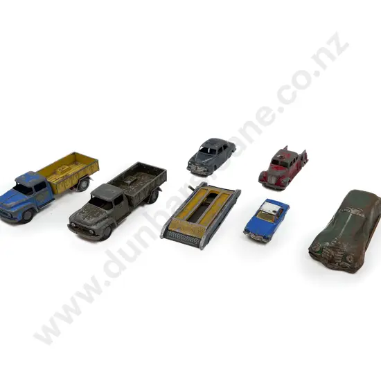 Five Various Micro Models with Tinplate Sedan and Corgi Junior (playworn)