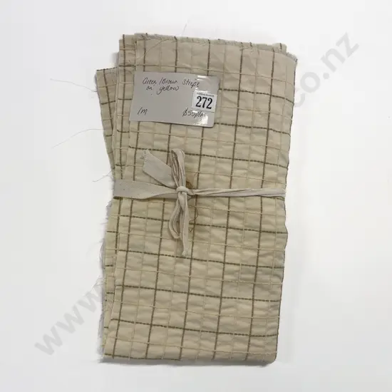 Remnant Piece green/brown stripe on yellow