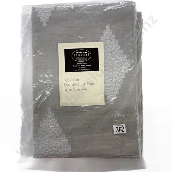 Pair Linen Euro Pillow Covers