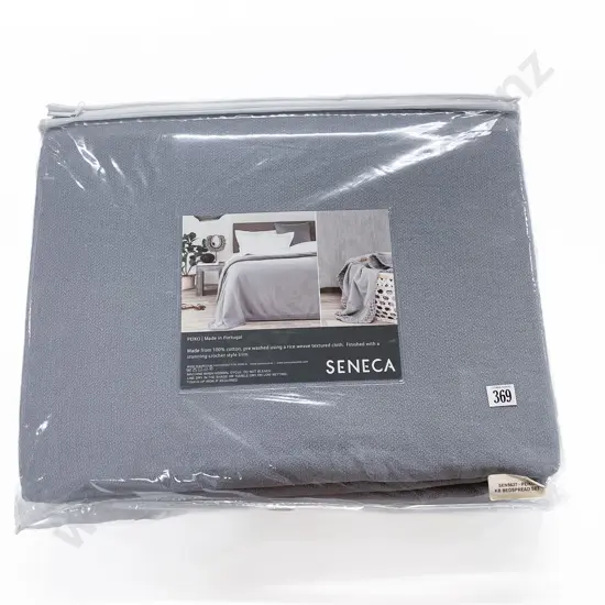 Seneca King Size 100% Cotton Bed Cover with Two Euro Pillow Cases