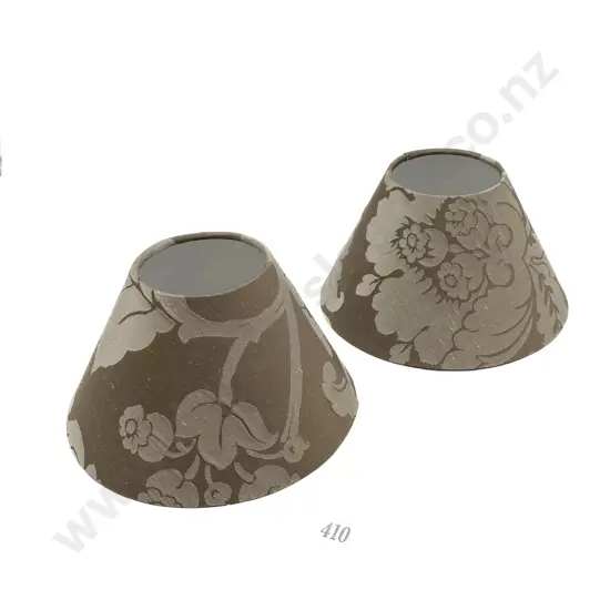 Pair Bronze Damask Shades