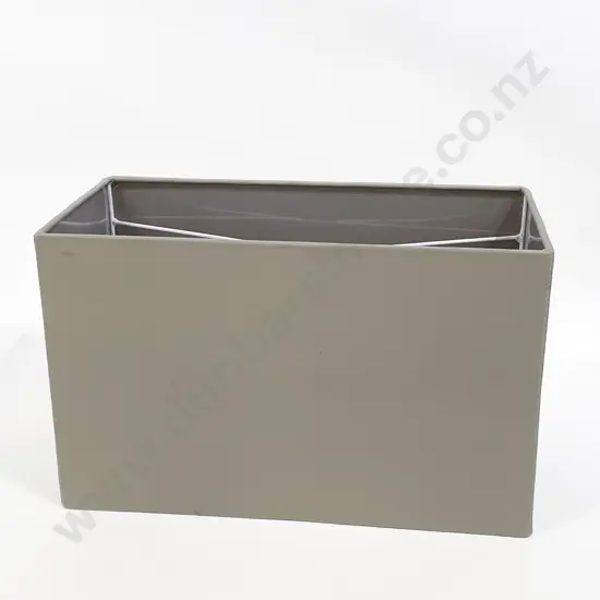 Rectangular Grey Linen Shade
