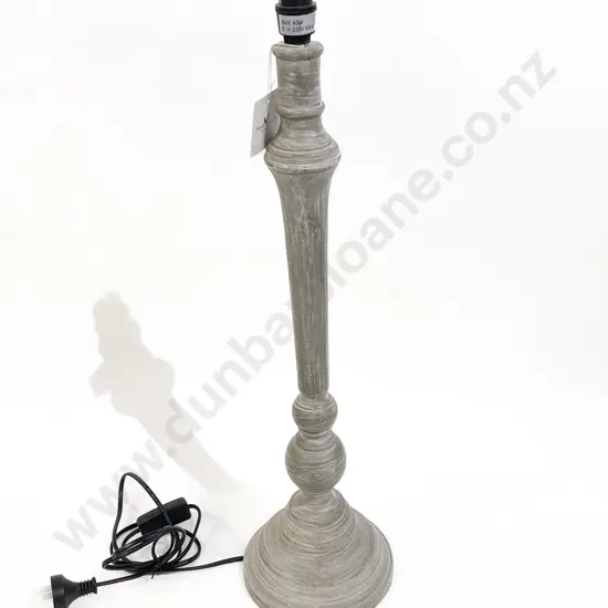 Grey Painted Composition Column Lamp Base