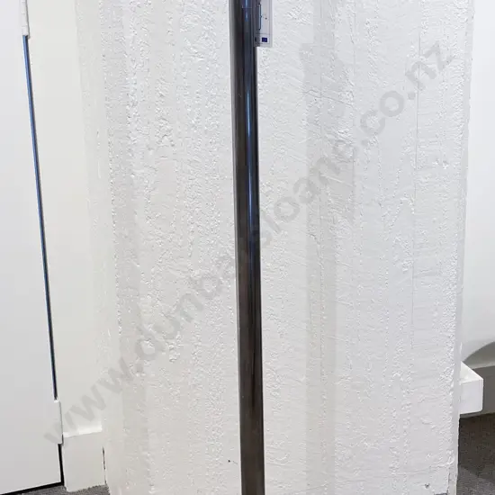 Silvered Metal Column Standard Lamp