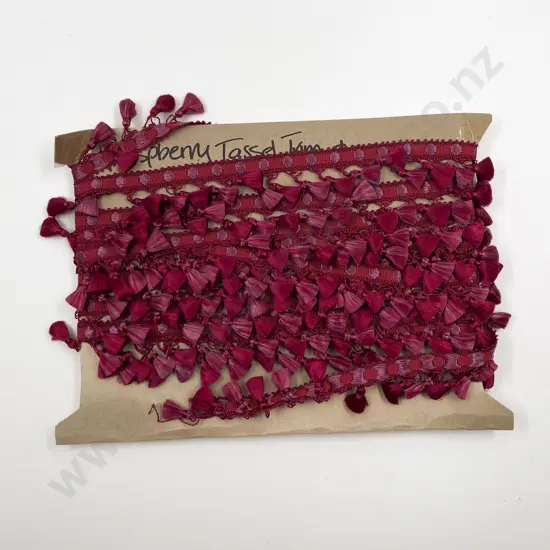 Remainder Length Raspberry Tassle Trim