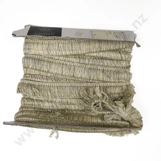 Remainder Length Green & Beige Brushed Cotton Fringing