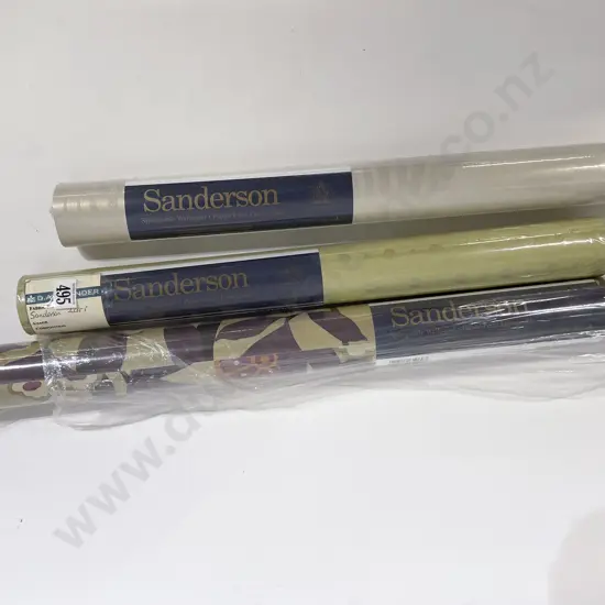 Three Various Sanderson Wallpaper Rolls