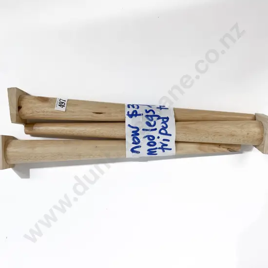 Three Modern Pine Tripod Legs