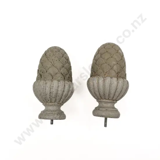 Two Metal Acorn Rod Fittings