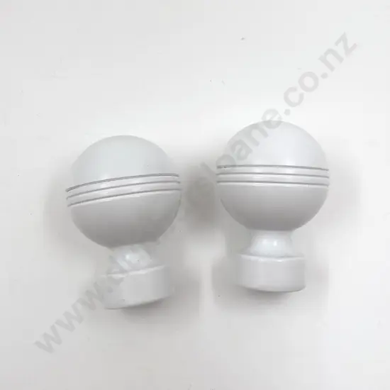 Two Metal Rod Finials