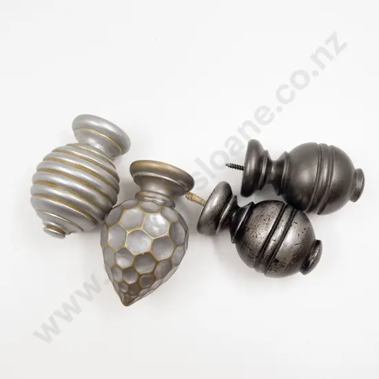 Four Various Rod Finials