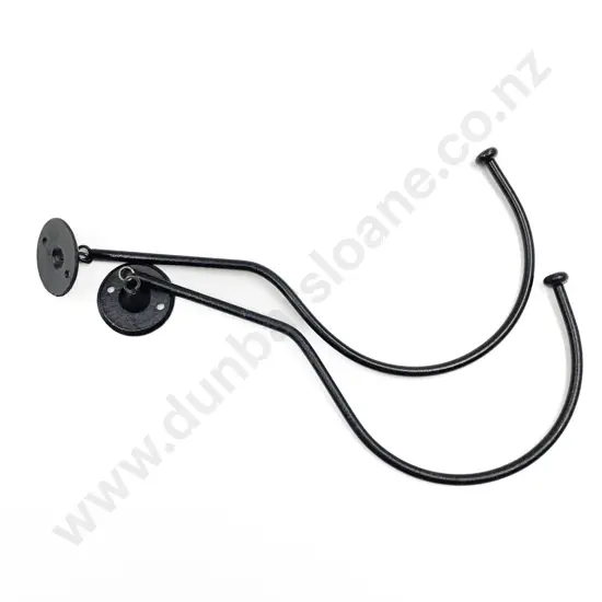 Two Black Metal Tiebacks