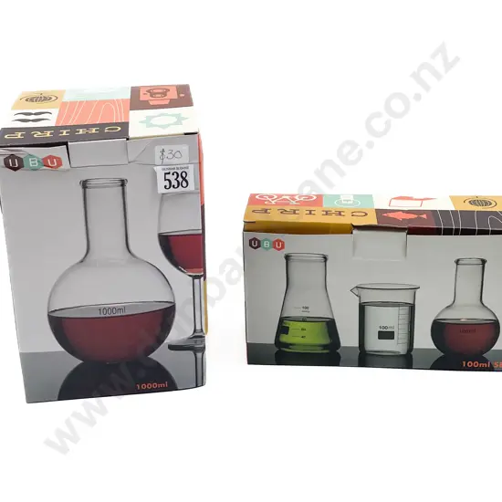 Four Designer Glass Carafes