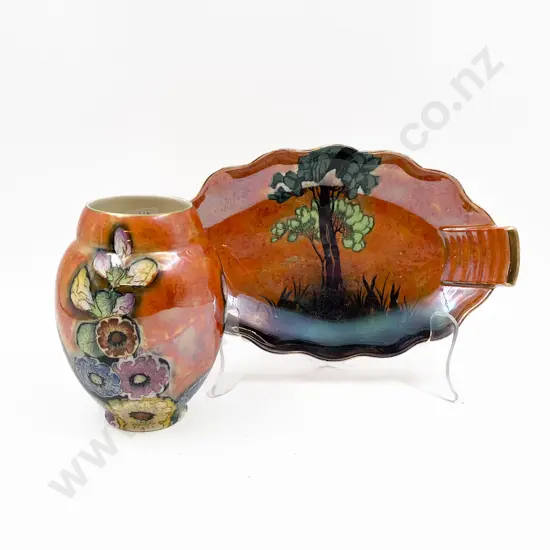 Carlton Ware Vase and Dish