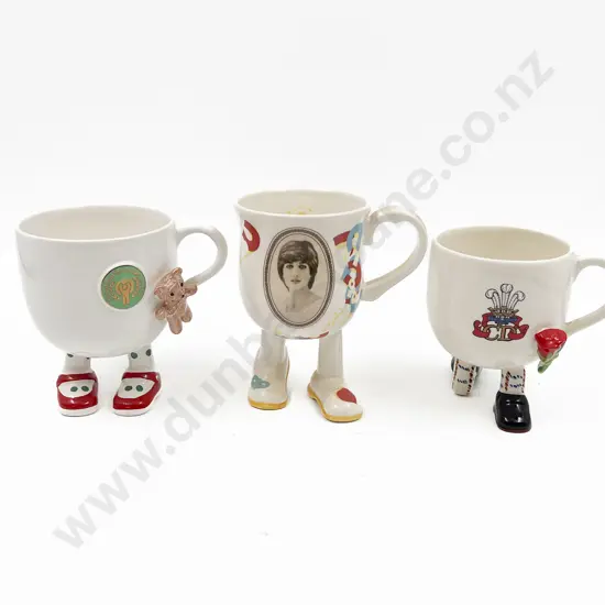 Three Carlton Ware Mugs on Legs