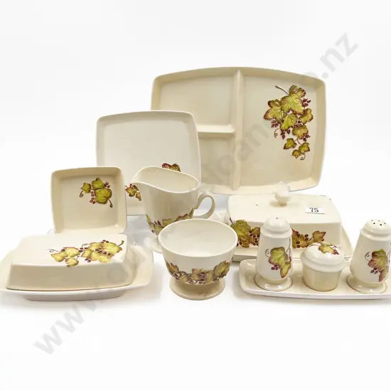 Assortment of Carleton Ware Including Butter Dish