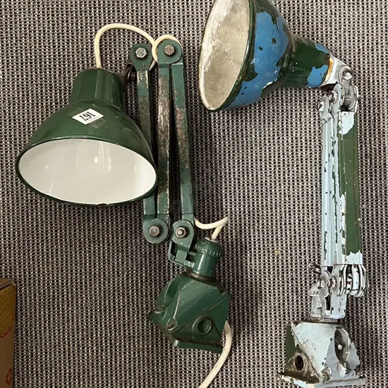 Pair of Industrial Table Lamps