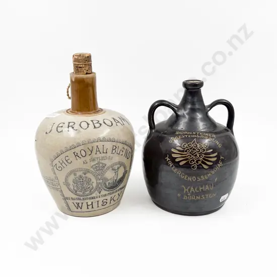 Tow Vintage Stoneware Decanters