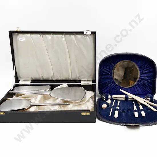Boxed Vanity Set Together with Boxed Manicure Set (Incomplete)