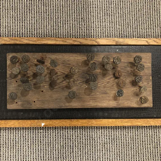 Small Vintage Numbered Nail Display