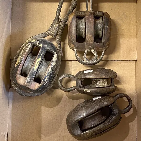Box of Assorted Pulleys