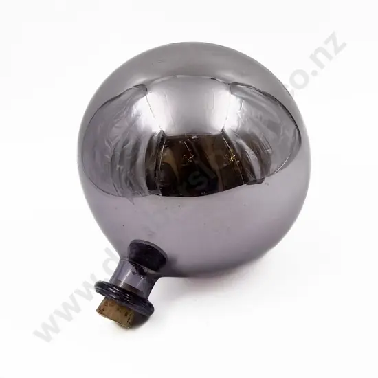 Victorian Mercury Silvered Glass Cylindrical Bottle