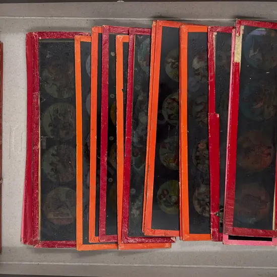 Quantity of Assorted Vintage Glass Slides
