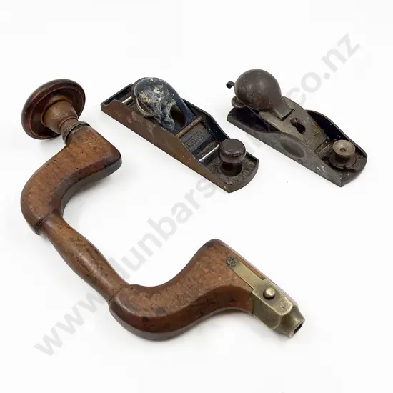 Vintage Hand Drill with Two Small Planers