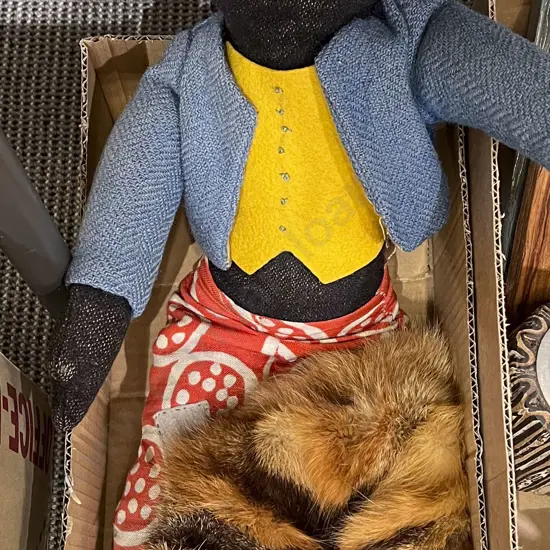 Vintage Toy with Fur Hat