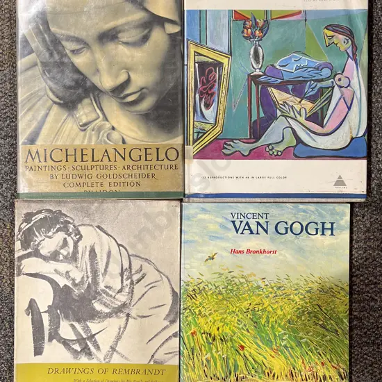 Four Various Art Reference Books Including Van Gough and Picasso etc
