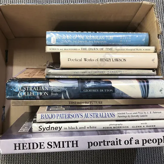 Box of Assorted Books Including Australian Reference