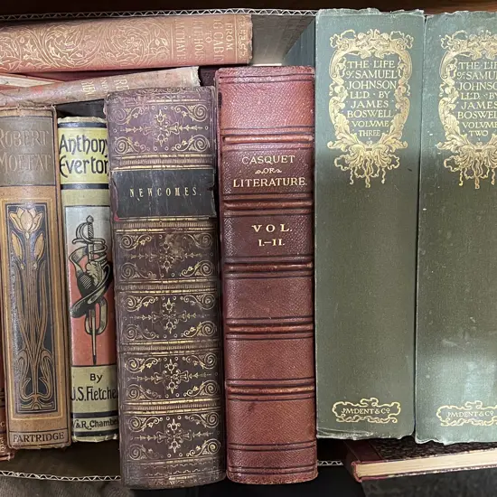 Quantity of Assorted Vintage Books Including Three Volumes of "The Life of Samuel Johnson"