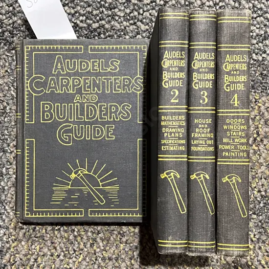 Four Volumes of "Audels Carpenters and Builders Guide"