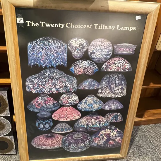 Framed Poster of "The Twenty Choicest Tiffany Lamps"