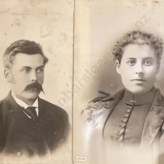 Two Vintage Photographs on Glass