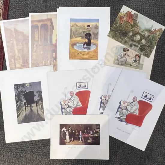 Thirteen Assorted Vintage Reproduction Prints