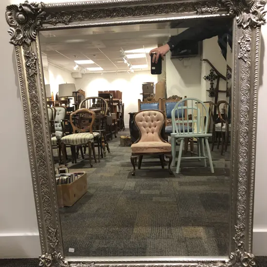 Large Bevel Edged Mantle Mirror